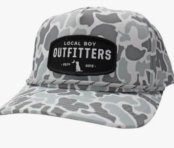 Local Boy Youth Woven Patch HC Rope Hat White Localflage