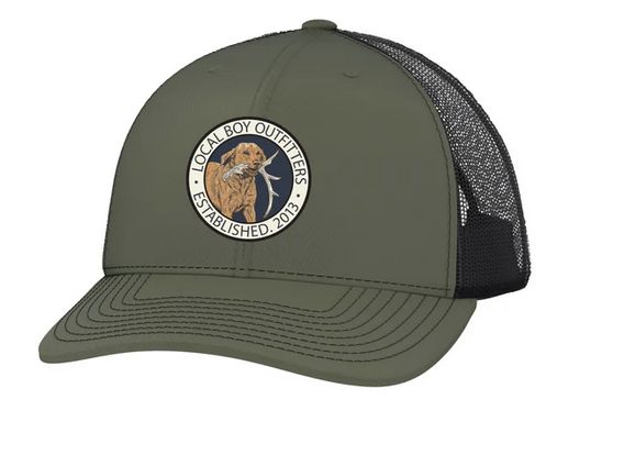 Local Boy Antler Retrieve Trucker Hat Loden/Black