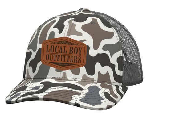 Local Boy Topo Leather Trucker Hat Localflage