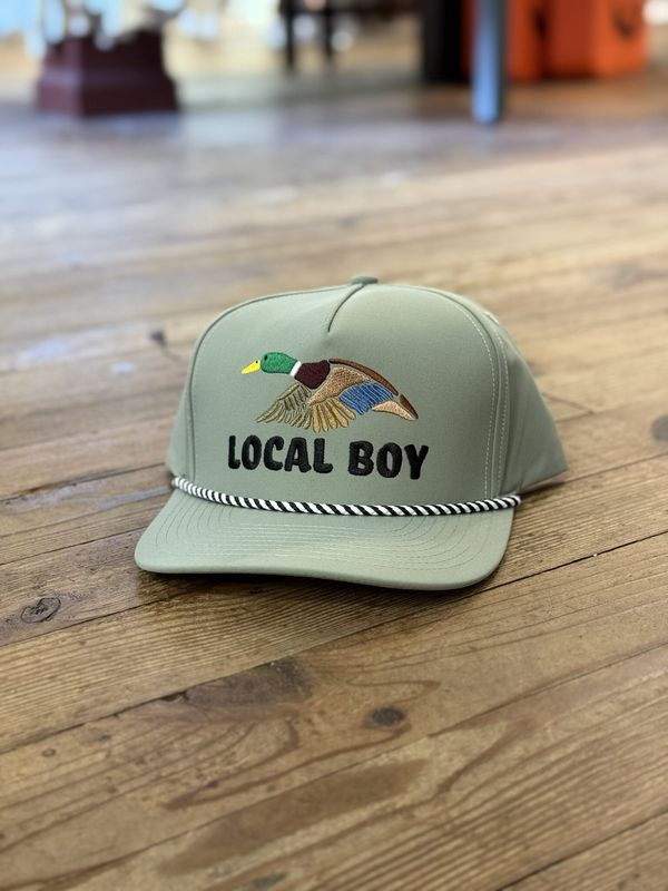 Local Boy Wild Duck High Crown Rope Hat Loden/White