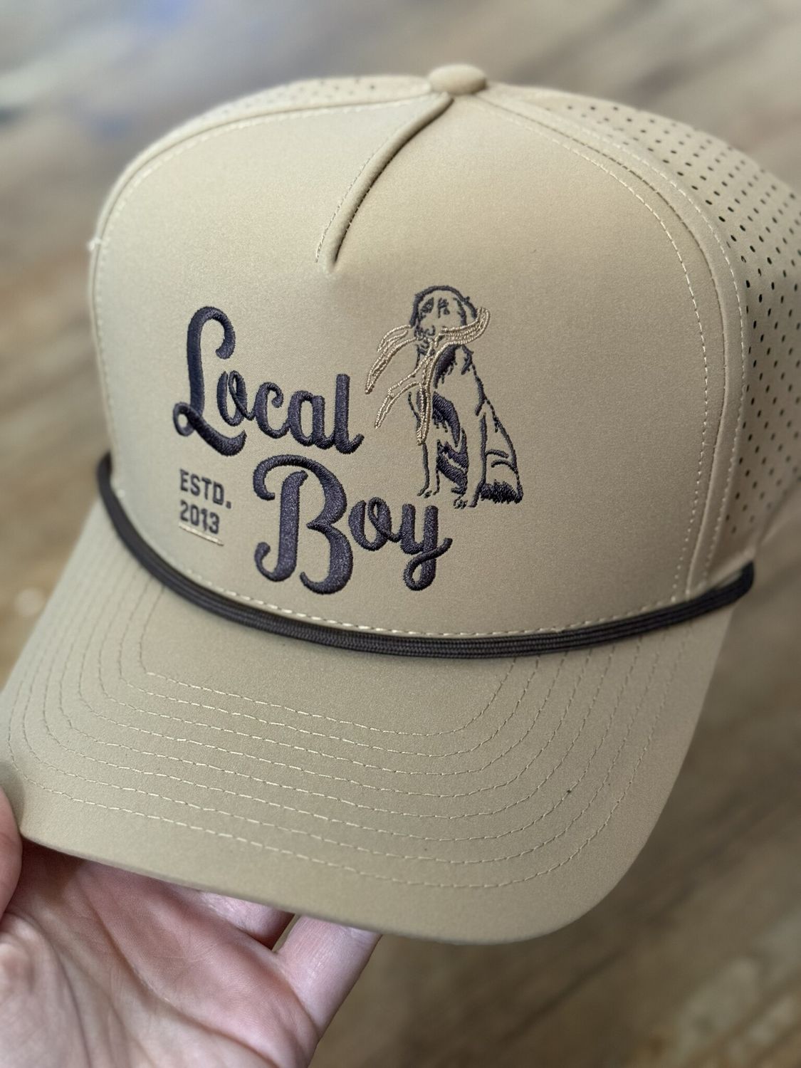 Local Boy Shed Hunter Perforated Rope Hat Clay
