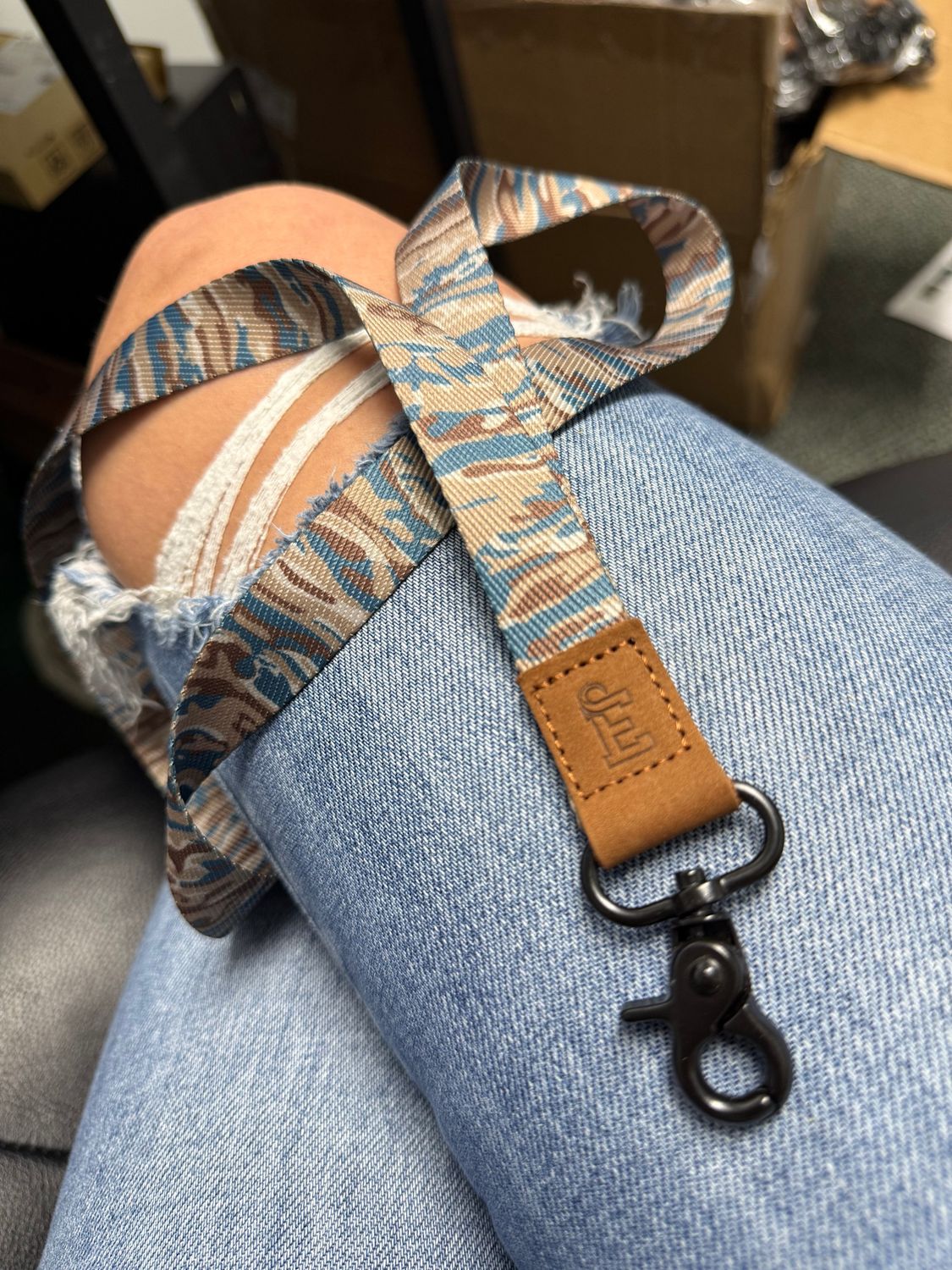 EO x PGS Blue Ranch Camo Long Lanyard