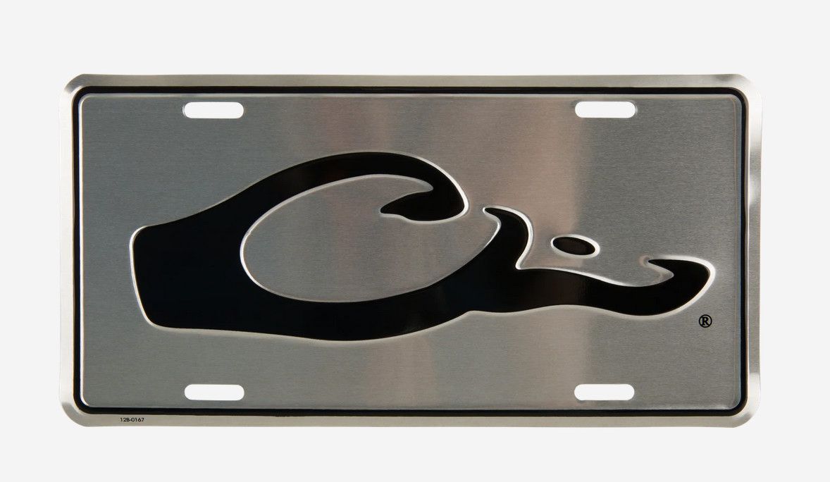 Drake Head License Plate Silver