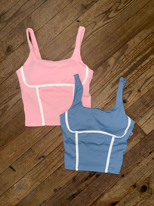 Simply Southern Sports Bra Seamed Dark Blue