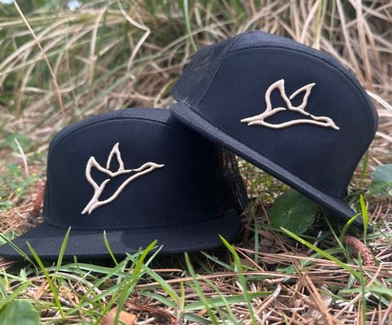 Black 7 Panel Khaki Icon Hat