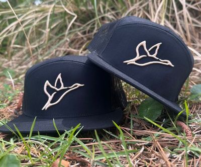Black 7 Panel Khaki Icon Hat
