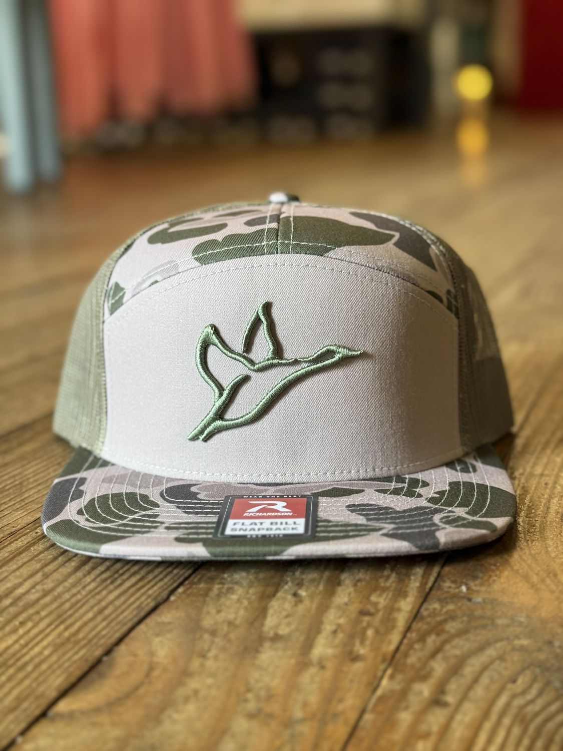 7 Panel Marsh Duck Camo &amp; Loden Icon Hat