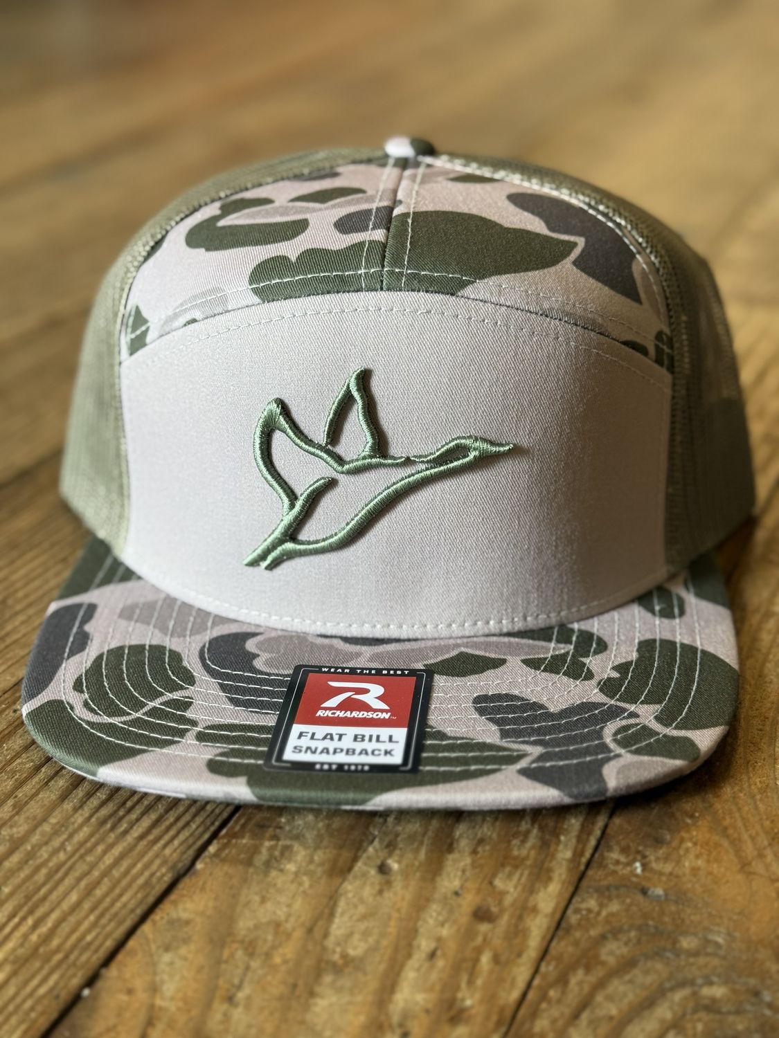 7 Panel Marsh Duck Camo &amp; Loden Icon Hat