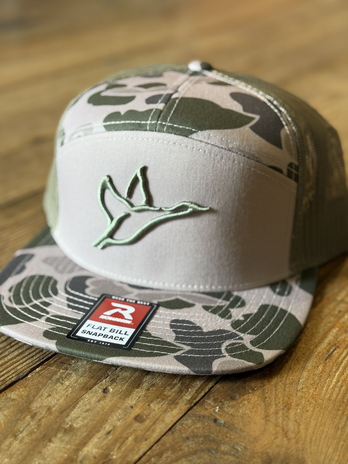 7 Panel Marsh Duck Camo &amp; Loden Icon Hat