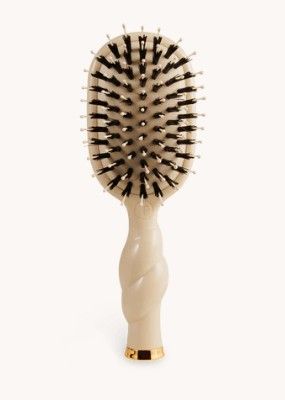 Mini Boar Bristle Hair Brush - Tan