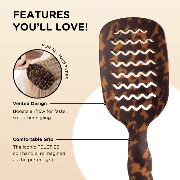 Vented Hair Brush - Tortoise - Full Size