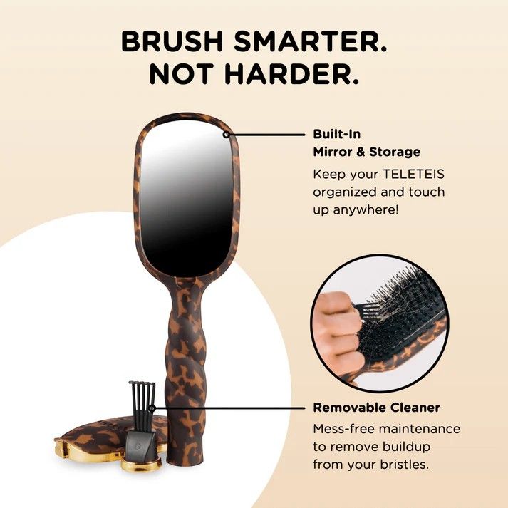 Boar Bristle Hair Brush - Tortoise - Full Size