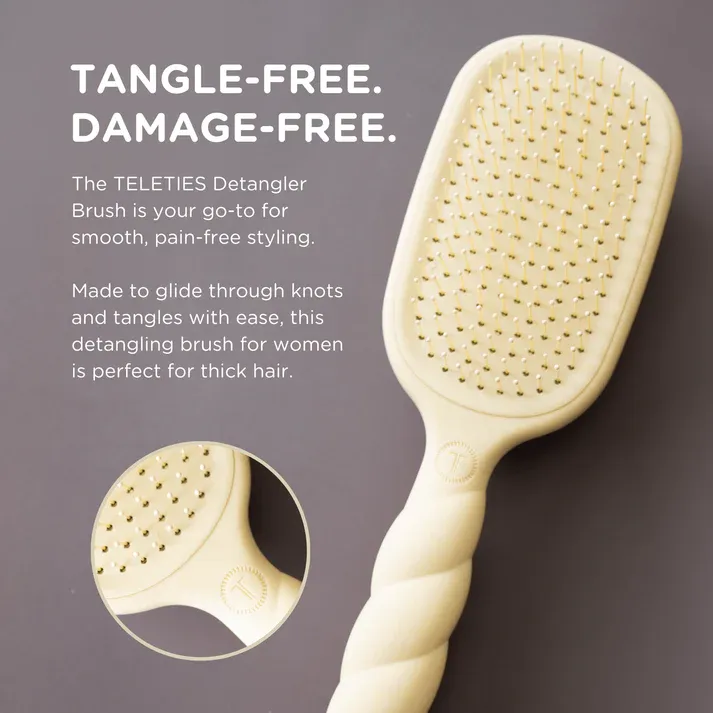 Detangler Hair Brush for Thick Hair – Tan - Full Size