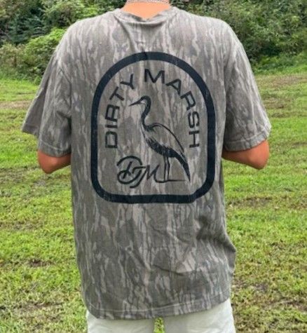 Dirty Marsh Vintage Mossy Oak Bottomland Backshore Logo Tee