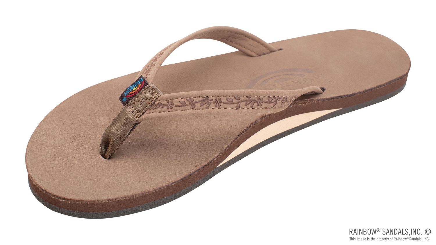 Las Flores Premier Leather Floral  Dark Brown
