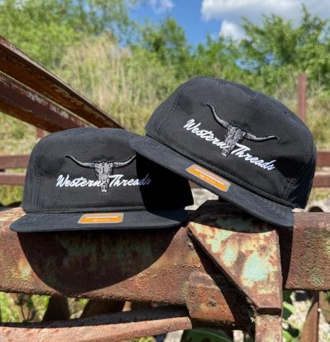 WT Bull N Horns Black Rope Hat