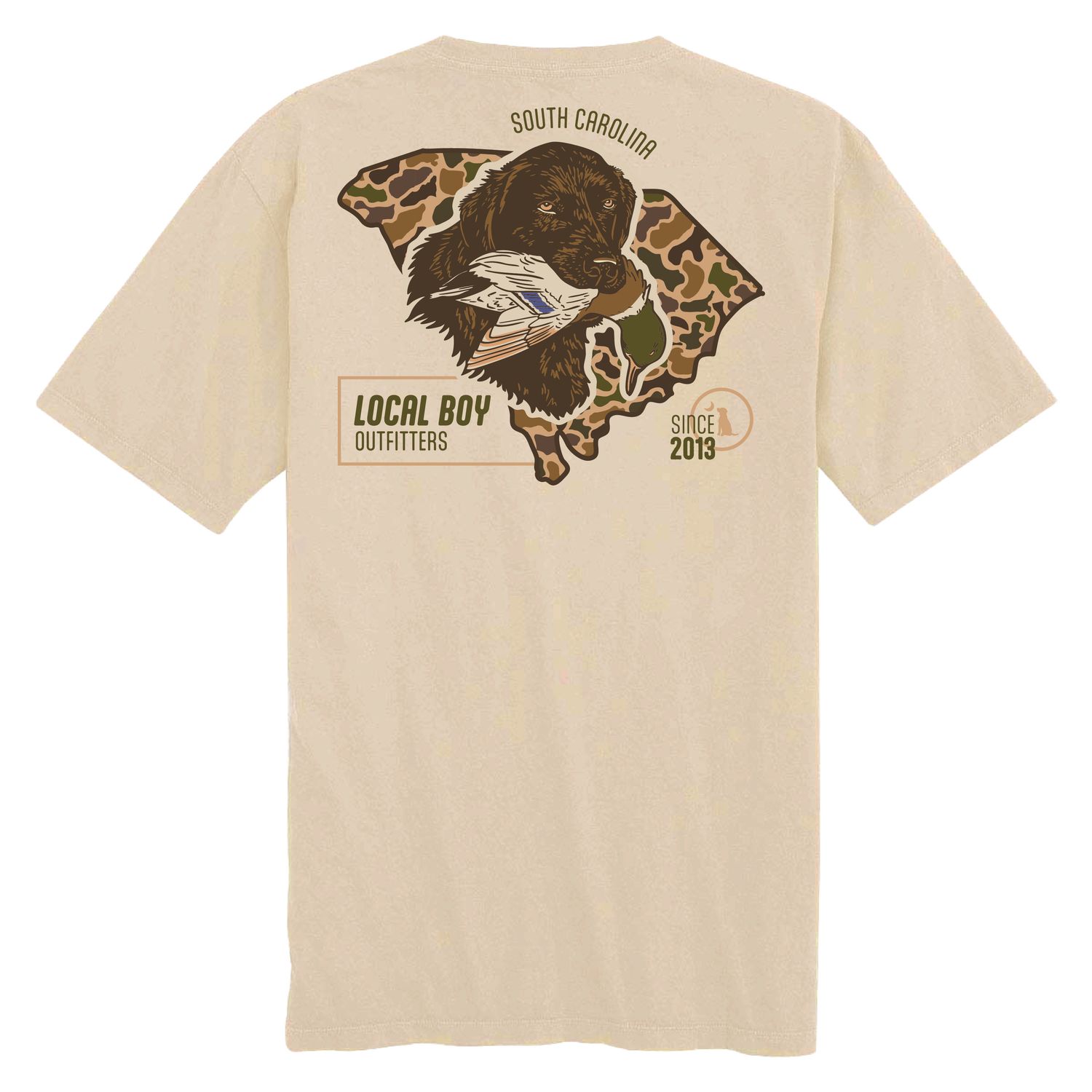 Old School Retrieve State SC Latte Tee