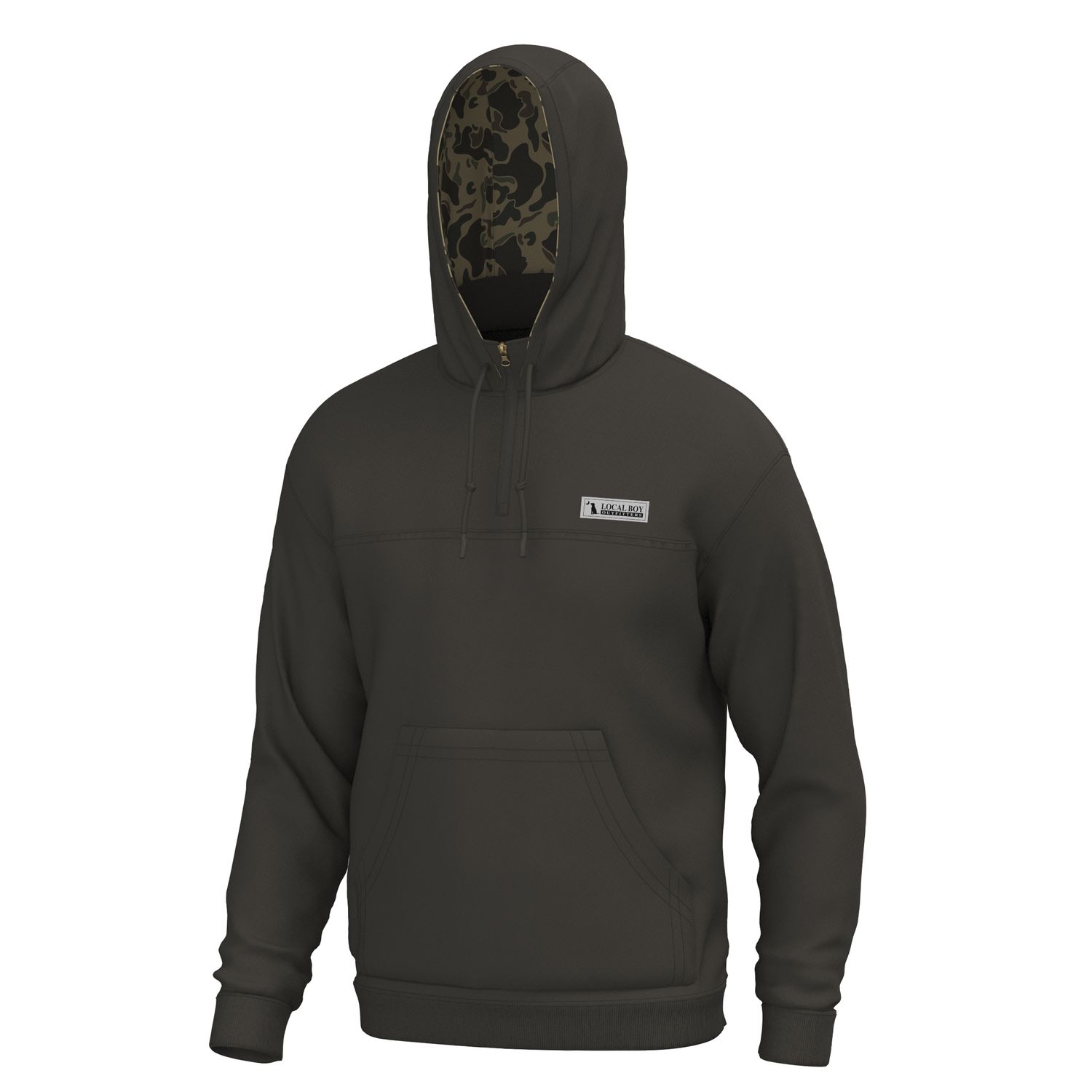 Quarter-Zip Hoodie Deep Mocha 