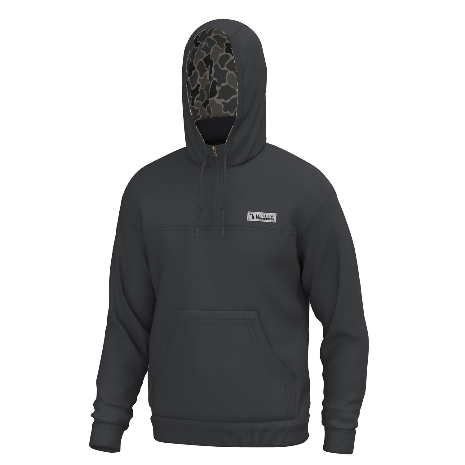 Quarter-Zip Hoodie Charcoal