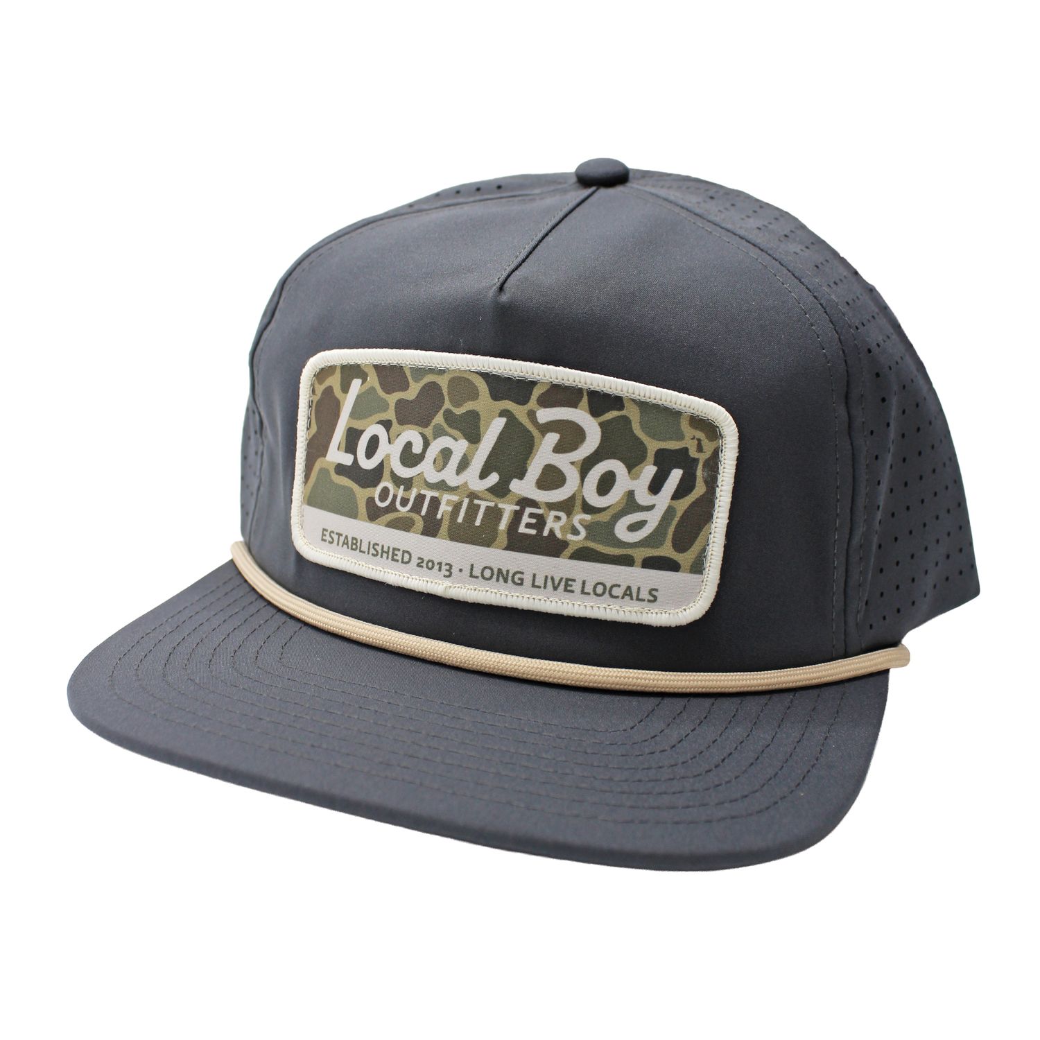 Brush Camo Mark Perf Rope Hat Charcoal