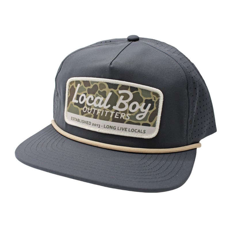 Brush Camo Mark Perf Rope Hat Charcoal