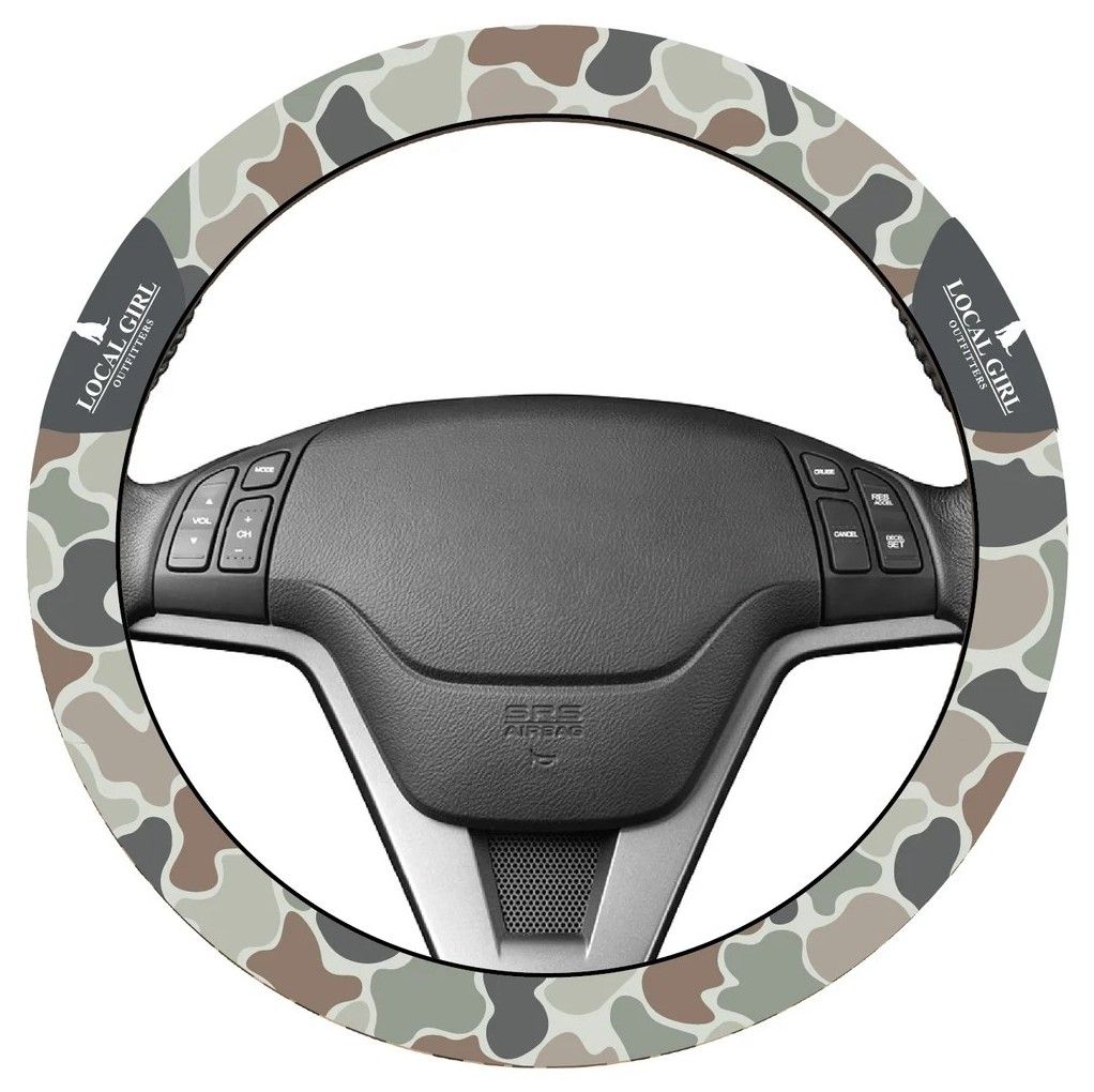 Local Girl Steering Wheel Cover Forest Camo Flora