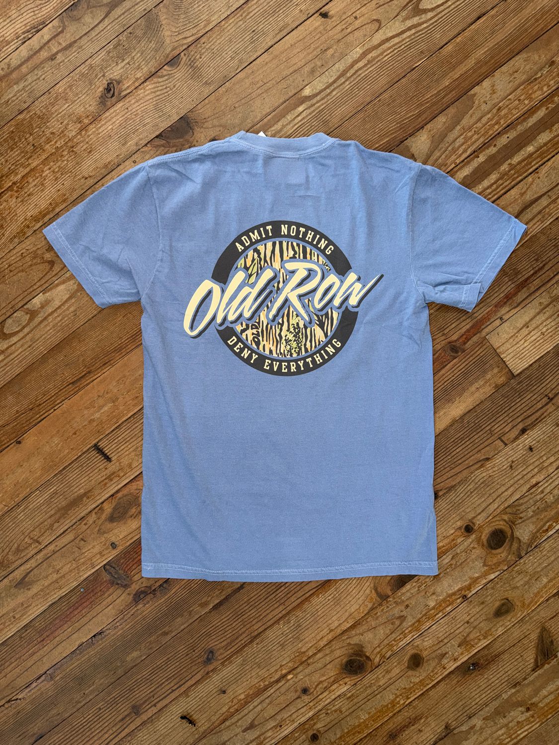 Old Row Camo Circle Logo Pocket Tee Blue Jean