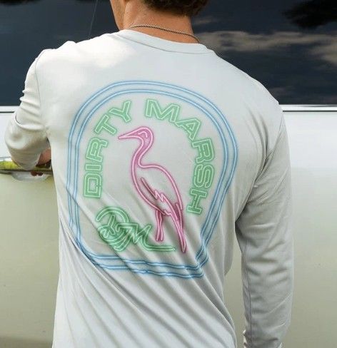 DM Neon Logo Silver Outrigger Performance Shirt