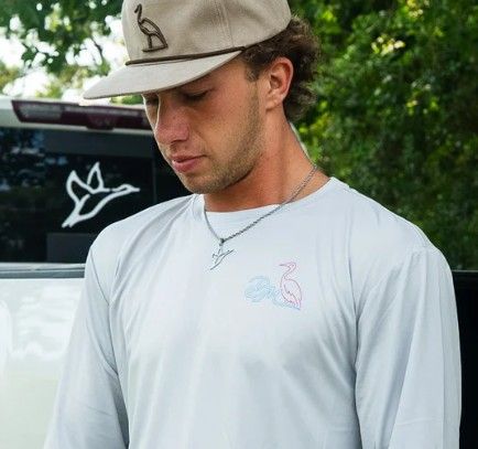 DM Neon Logo Silver Outrigger Performance Shirt