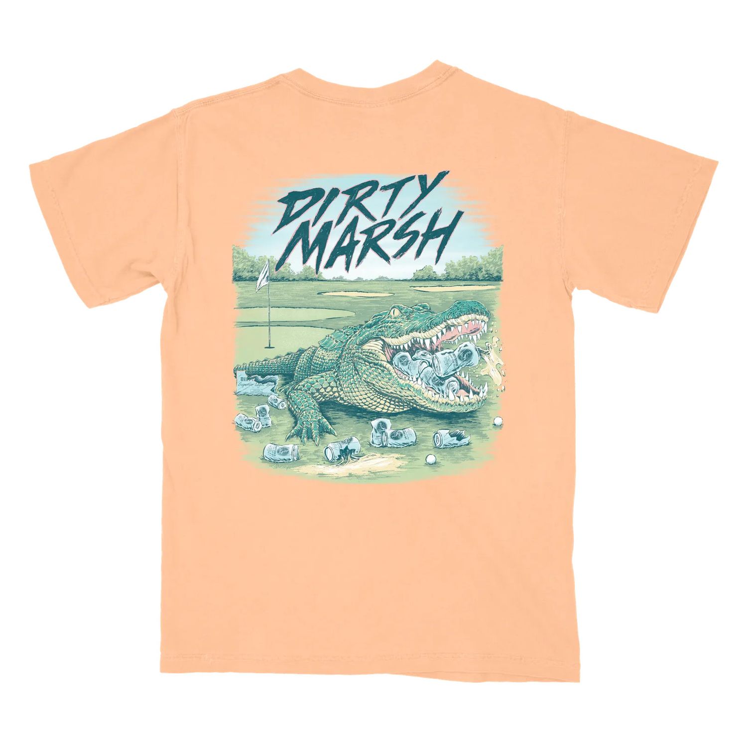 Greenside Gator DM Neon Canteloupe Tee