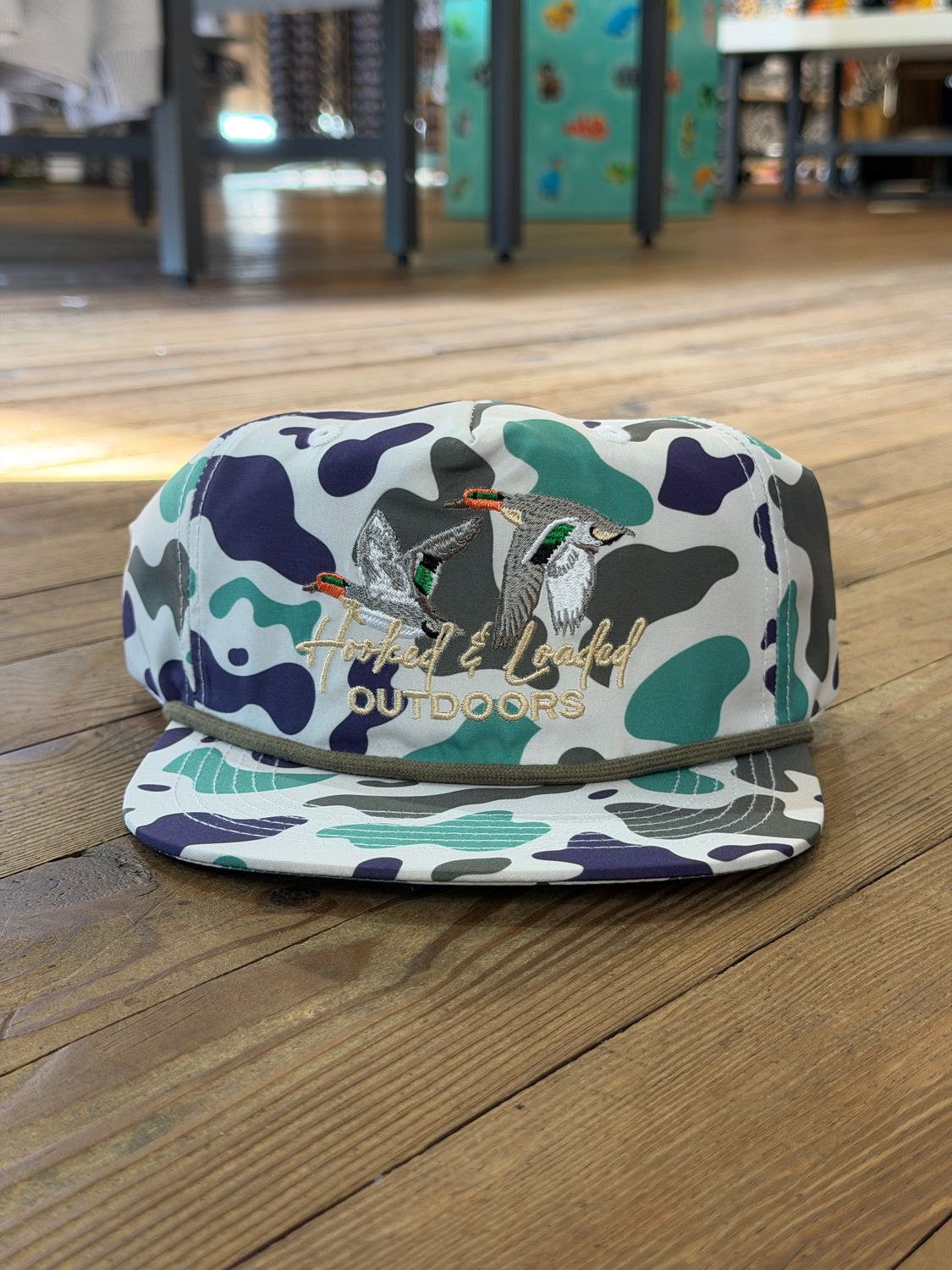 Greenwing White Old School Rope Snapback Hat
