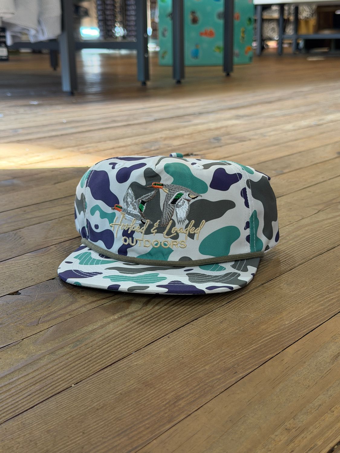 Greenwing White Old School Rope Snapback Hat
