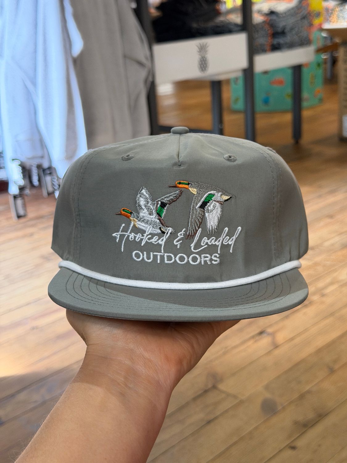 Greenwing Grey Rope Hat