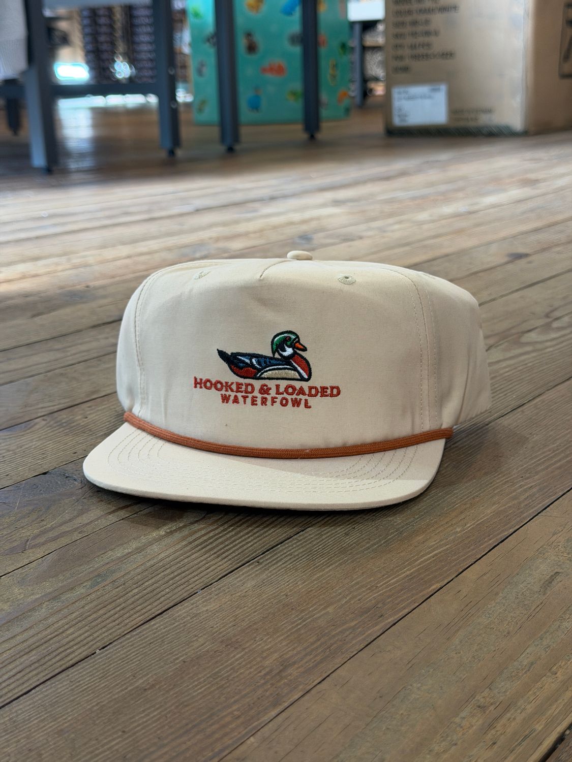 Woodie Waterfowl Khaki/Rust Rope Hat