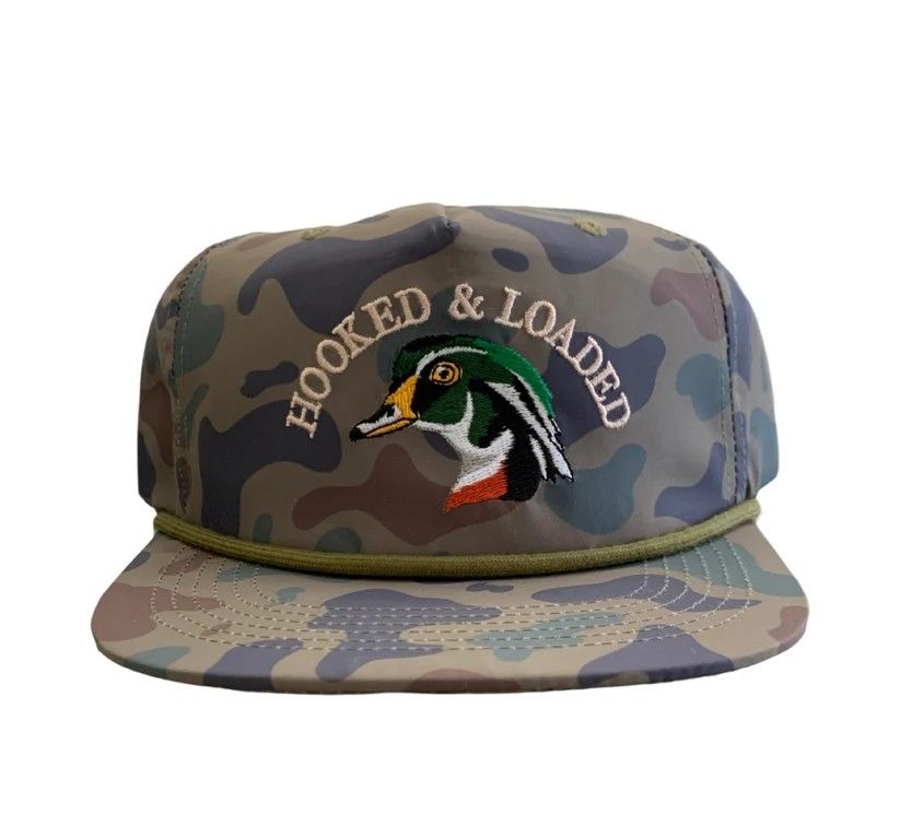 Woodie Dark Old School Camo Rope Hat
