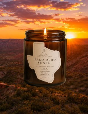 8oz Beeswax + Tallow Candle: Palo Duro Sunset
