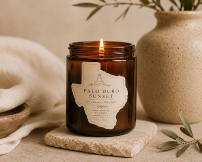 8oz Beeswax + Tallow Candle: Palo Duro Sunset