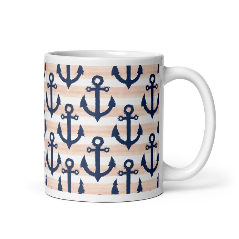 Kaffee Ahoi! (Weiße, glänzende Tasse)