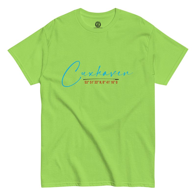 Cuxhaven mit Kordinaten (Unisex T-Shirt)