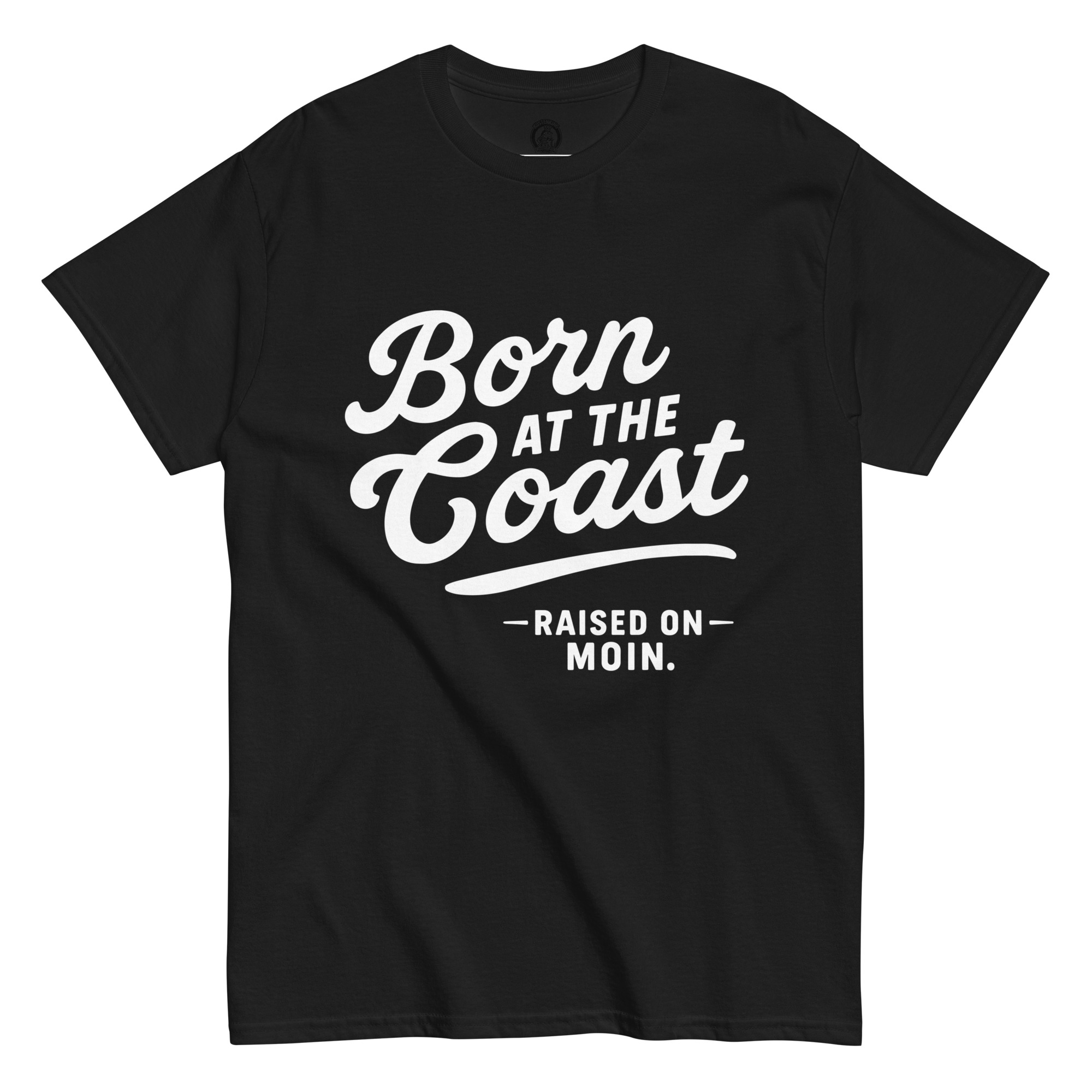 Born at the coast - weisser Print (Unisex T-Shirt)