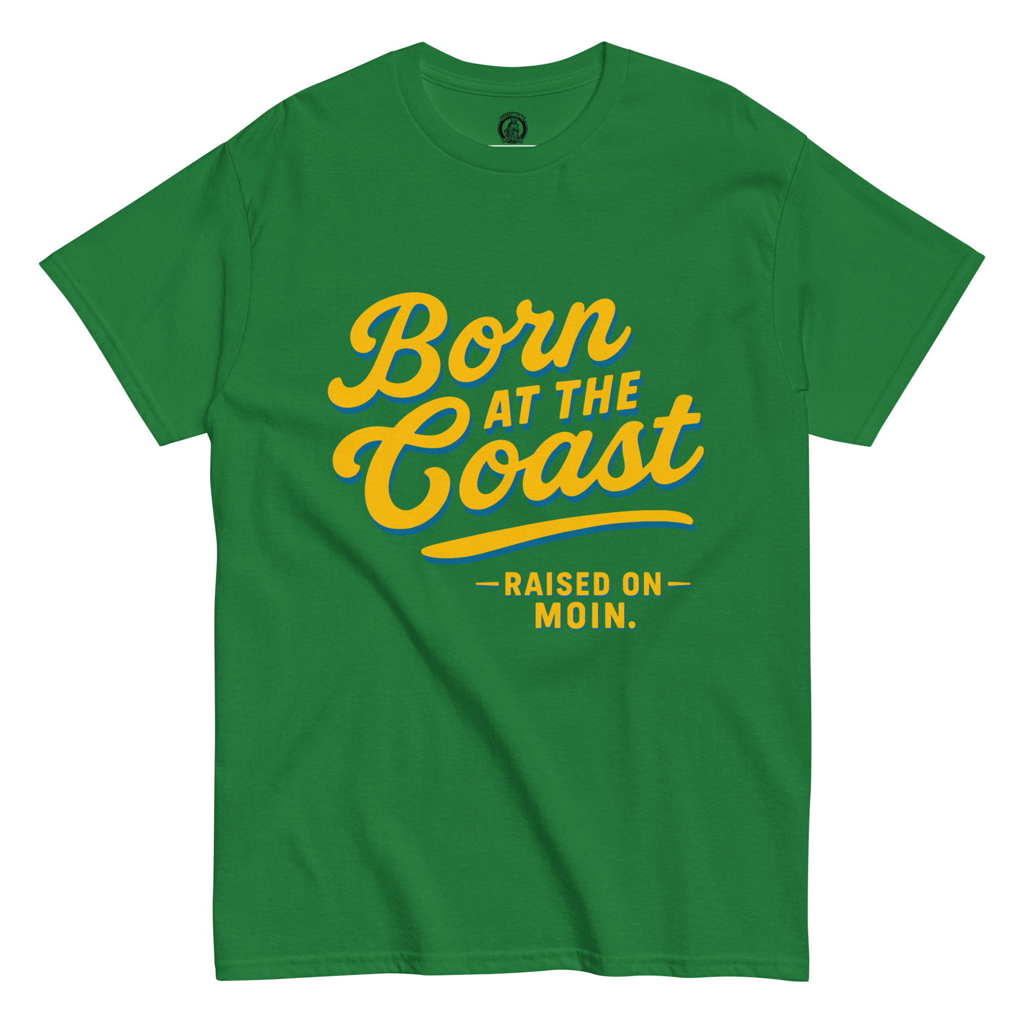 Born at the coast - gelber Print (Unisex T-Shirt)