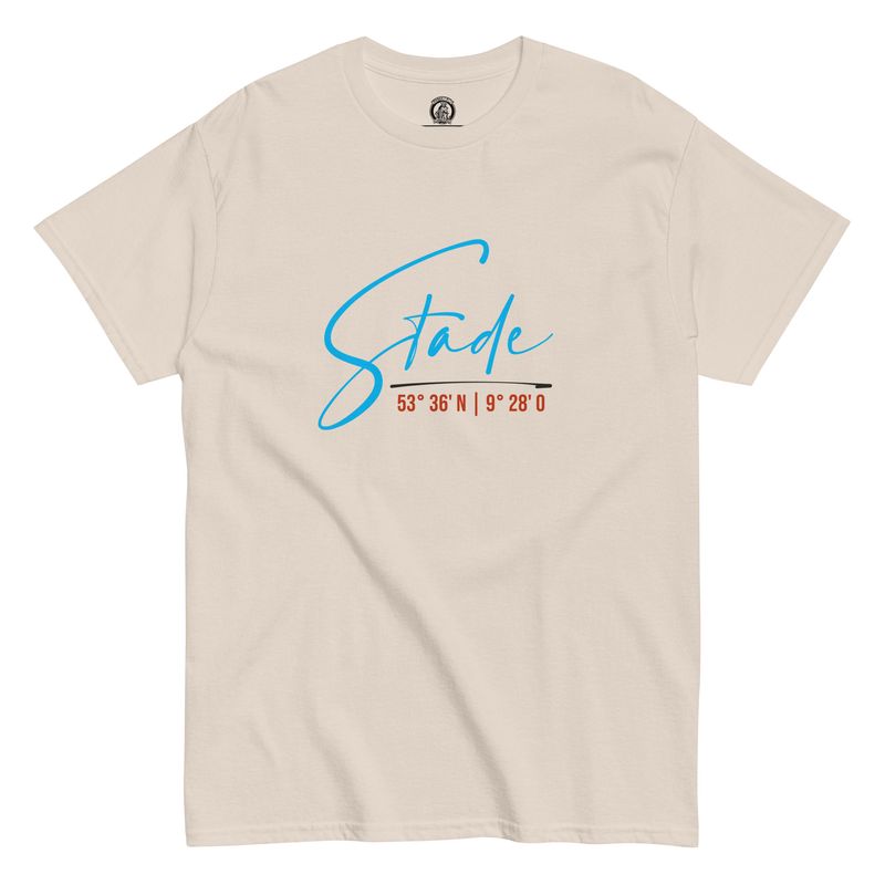 Stade mit Koordinaten (Unisex T-Shirt)