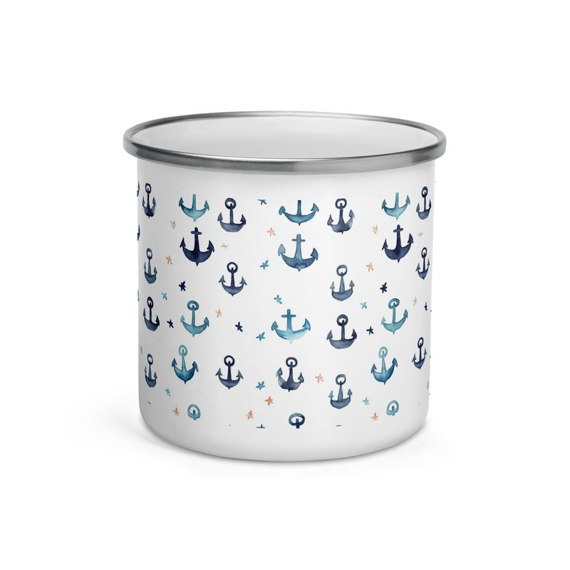 Anchors & Stars (Emailletasse)
