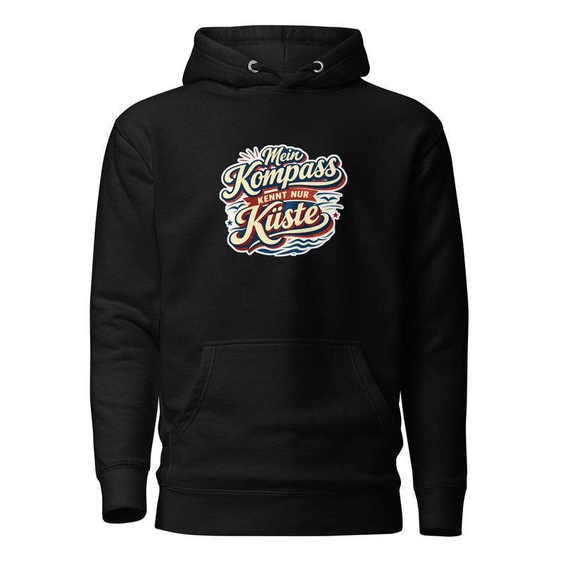 Mein Kompass kennt nur Küste (Unisex-Kapuzenpullover)