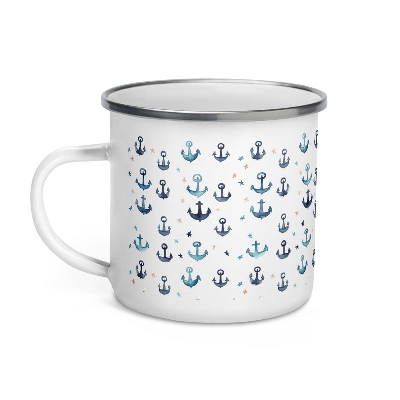 Anchors & Stars (Emailletasse)