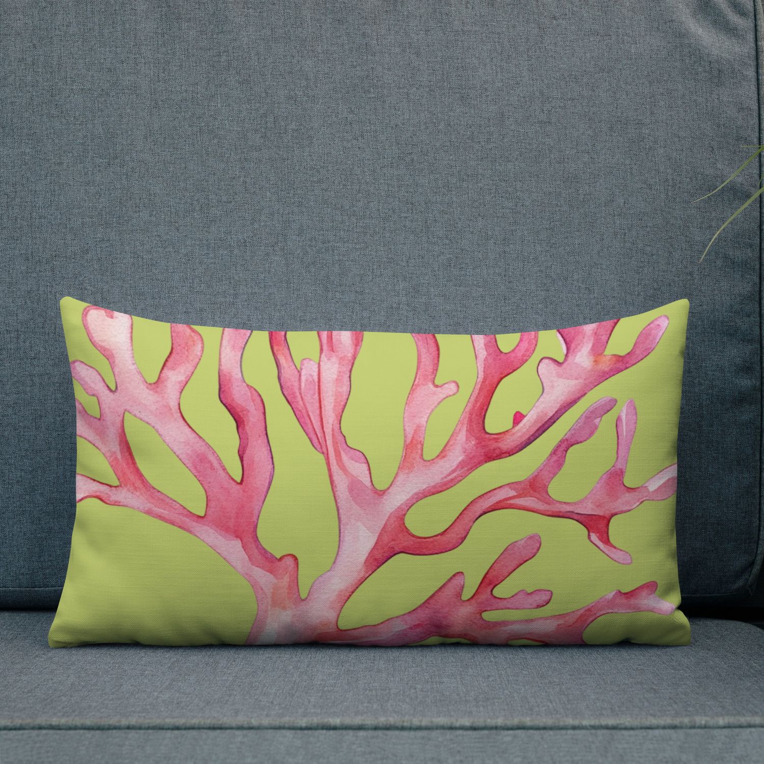 Coral - Premium-Kissen- Limette Coral - Premium-Kissen- Limette