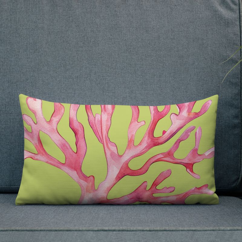 Coral - Premium-Kissen- Limette Coral - Premium-Kissen- Limette