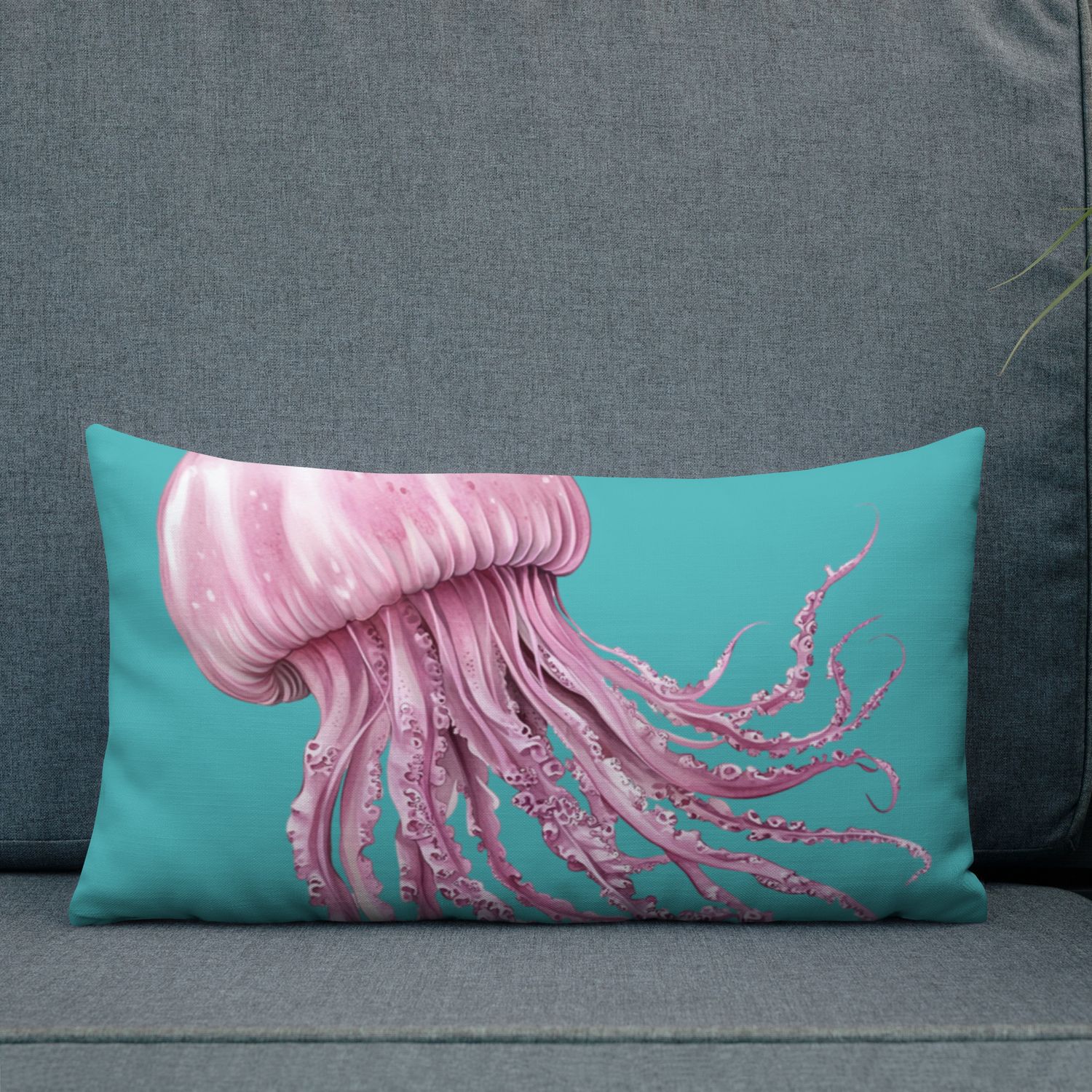 Jellyfish - Premium-Kissen - Türkis Jellyfish - Premium-Kissen - Türkis