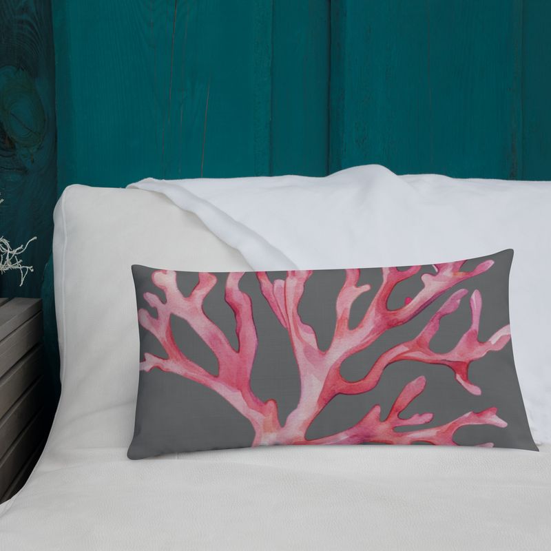 Coral - Premium-Kissen grau Coral - Premium-Kissen grau
