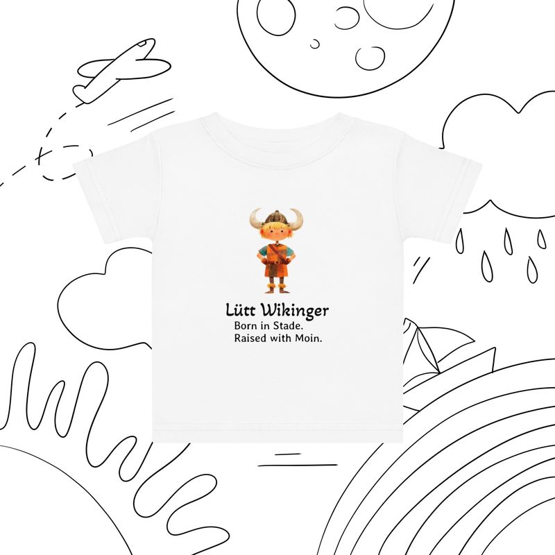Lütt Wikinger (Baby-Jersey-T-Shirt)